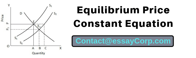Equilibrium Price Constant Equation